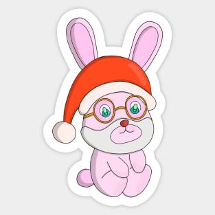 Christmas Bunny Rabbit Sticker